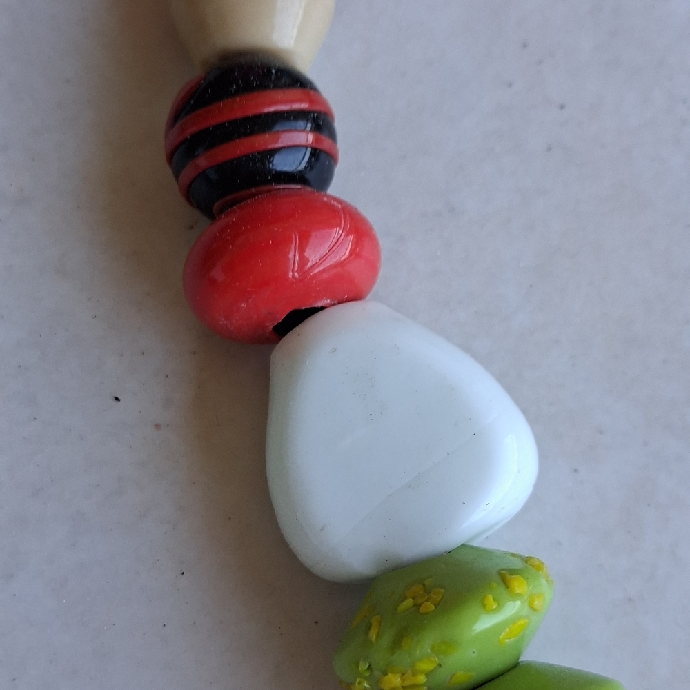 Handcrafted Multicolor Glass Beads On String.   African or Caribbean Style - Picture 9 of 9